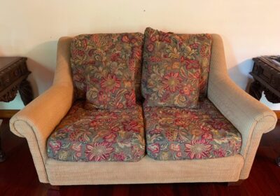 Print Love Seat with Cushions